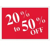 20% to 50% Off