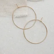 Abacus Row / Earrings / Simple Hoops