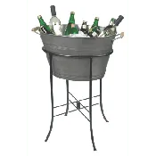 BEV STAND GALVANIZED TUB