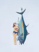 Abachar Caroline Bluefin Pinup Sticker