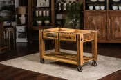 Clear Stained Barnwood Island Base — Smucker Village