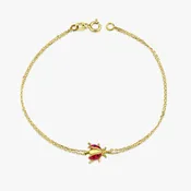 14K Gold Ladybug Bracelet