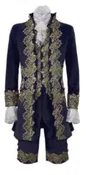 18th Cen Gentleman, 5pc Ensemble Blue 3X