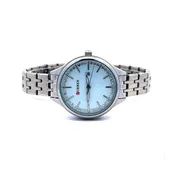 Glismera Luxury Silver Blue Iced Out Watch