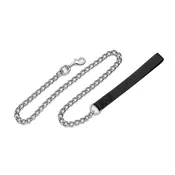 Coastal Titan Chain with Nylon Handle Dog Leash, Black, 3-mm x 4-ft