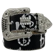 Acid Washed Pony Hair Trojan Classic Black/Chrome