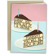 Back In A Vagina Greeting Card