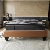 14 Inch Hybrid Euro Top Full Size Mattress and Foundation Set