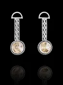 F02- Filigree Rutilated Quartz Earrings — Filomena Demarco Jewelry