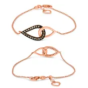14K Rose Gold Champagne Diamond Bracelet