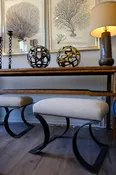 Custom Iron Ottomans — Tracey Becker Interiors