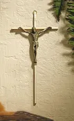 10" METAL CRUCIFIX BRONZE