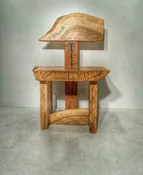 Sculptural White Oak Slab Chair — Natural Edge Furniture