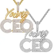 Custom Style Self Made Baguette and Round Simulated Diamond With Chain - TBD3004