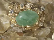 Jade and Diamond Gold Women's Ring — Columbia River Jewelers