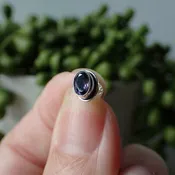 Amethyst Faceted Sterling Silver Stud Earrings