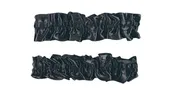 1920's Black Satin Old Fashioned Garter Flapper Arm Bands Armbands