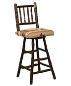 30″ Westville Bar Stool with Fabric Seat and Spindle Back