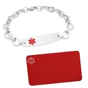 Heart Medical Bracelet plus Engraved Wallet Card-TRJ2019CC