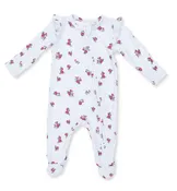 Alyssa Floral 2 Way Ruffle Sleeve Zipper Footie
