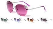 Cat Eye Butterfly Deco Sunglasses with Oceanic Colors