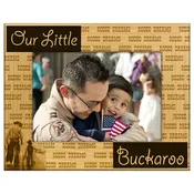 Engraved Alderwood Frame - A-FRM_-10-0004 - Our Little Buckaroo