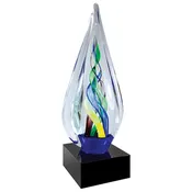 10.75" Infinity Twist Glass with Black Base