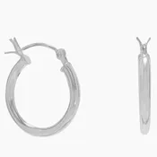 2mm x 16mm Round Tube Hoop Earrings