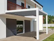 Modern 12x12 Attached Shade Pergola - White