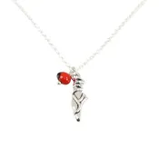 Adjustable Silver Tone Good Luck Charm Necklace w/ Huayruro Red & Black Seed Beads 16" - 18"