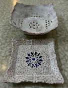Berry Bowl with Lace Impression