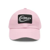 SOBRLIFE Dad Hat with Leather Patch - White Logo
