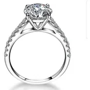 1CT Round Cubic zirconia Solitaire Engagement Ring . 635R031