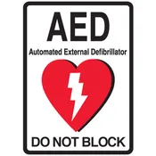 AED Do Not Block Floor Sign