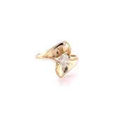 0.30tcw Natural Diamond Marquise Cut Solitaire Engagement Dinner Ring 18k Yellow Gold