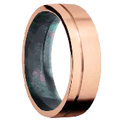 14K Rose Gold + Anglesatin , Bead Finish + Black Mother of Pearl