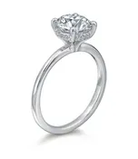 14K White 0.04ct. Round Solitaire Diamond Engagement Ring