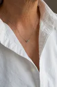 0.31ct Emerald Cut Diamond Necklace in White Gold — Lewis Jewelers