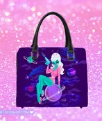 Alien Girl on Saturn • Handbag