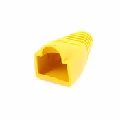 Best 100 pcs Cat5e/Cat6/RJ45 Ethernet Cable Connector Strain Relief Boots Yellow
