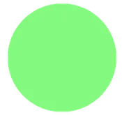 1.5 Fluorescent Green Round Thermal Transfer