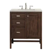 Addison 30" Single Vanity, Mid-Century Acacia, w/ 3 CM Siberian Silestone Top