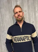 Hometown 1/4 Zip Navy/Camel Indianapolis