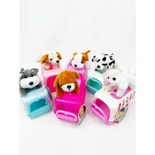 Adorable Plush Puppy dog Toy with Carrier