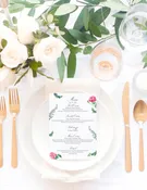 Peony &amp;amp; Blueberries Menu Cards