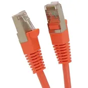 0.5Ft Cat5E Shielded (FTP) Ethernet Network Booted Cable Orange