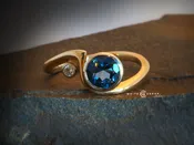 London Blue Topaz Wave Ring
