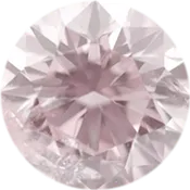 0.5 Carat Round Faint Pink Color VS2 Clarity and Premium Cut Diamond