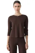 3/4 Sleeve Top, Chocolate