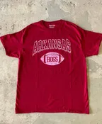 Arkansas Razorbacks Wonka Football Cardinal Thrifted Tee